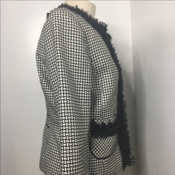 White House Black Market Houndstooth Lace trimmed - Picture 2 of 8